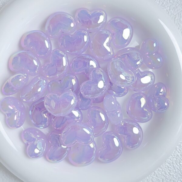 oly-71259e268a8f183e2f4fd3bfe0fa1585 Wholesale Purple Jelly Heart Acrylic Beads UV Coated for DIY Phone Charms Bracelets Jewelry Accessory Boutique Resale