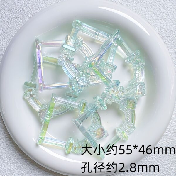 oly-714f83a7fcdbcc7002f05784eceaafc3 Wholesale UV Plated Acrylic Picture Frame Beads for DIY Phone Charms and Pen Accessories