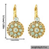 Wholesale Retro Geometric Gemstone Pendant Earrings For Women Zinc Alloy Electroplating Tone Zinc Alloy Fashion Jewelry Boutique Resale Gift