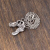 Wholesale Antique Silver Zinc Alloy T Rex Skull Pendant Necklace Vintage Hip Hop Dinosaur Fashion Jewelry Accessory For Everyday Styling