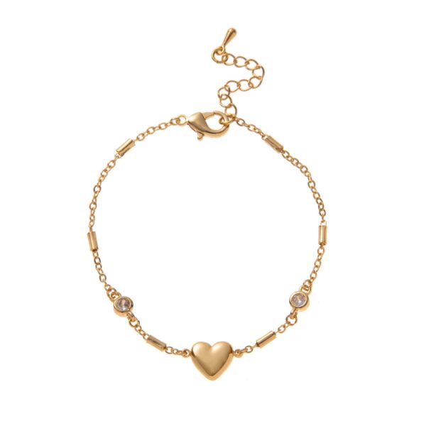 oly-71b8b49a381336ba3a0a2d5f13e18ad7 Wholesale Modern Heart Resin Bead Bracelet Gold Plated Light Green Women S Jewelry Accessory Boutique Resale