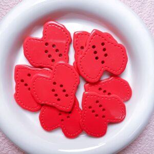 10-rose red / Size is about 42mm, hole diameter is about 2.5mm