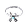 oly-71cb3021c0bb09538568a9b5b588b77a Wholesale Zinc Alloy Arrow Ring With Turquoise Antique Silver Finish Unisex Bohemian Trendy Jewelry Accessory