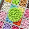 oly-71e355c2d28f25c82853db8f8cafbe65 Wholesale Acrylic Baking Paint Colorful Round Loose Beads for DIY Jewelry Making Phone Charm Bracelet Craft Supply