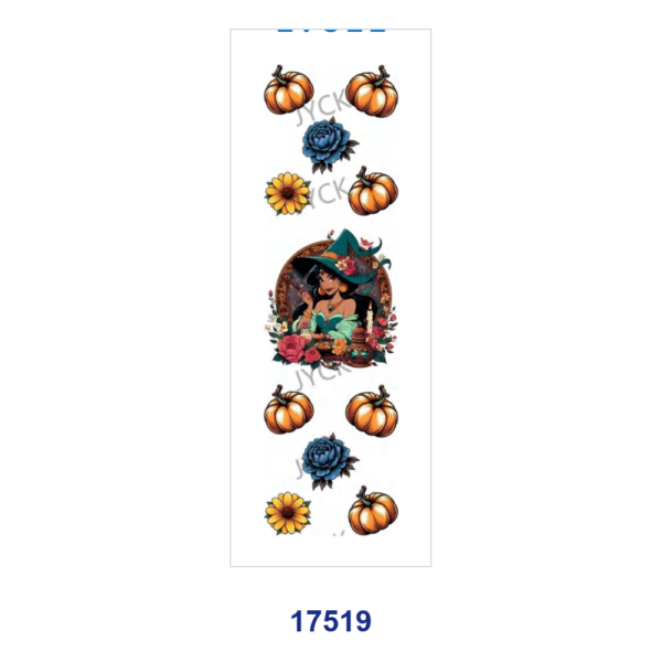 Wholesale 2/8/16pcs Autumn Floral Princess Witch Pattern Pen and Bookmark Stickers UV DTF Wraps OLY Exclusive