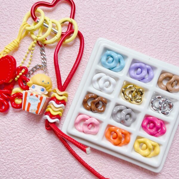 oly-723dfe56dd75e1d6d47109856dc5ab3c Wholesale Colorful Acrylic Paint Finish Wavy Spacer Beads for DIY Jewelry Making Bracelet Charms and Craft Projects