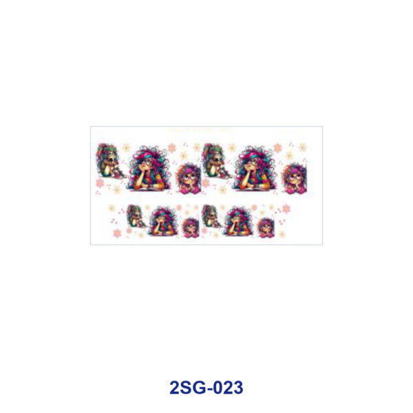 oly-72a3b220f4943d6d7c1a9d1002d285e6 Wholesale 8pcs Portrait Print & Ghost Letter Floral Pattern 3oz Cup Stickers Wrap OLY Exclusive
