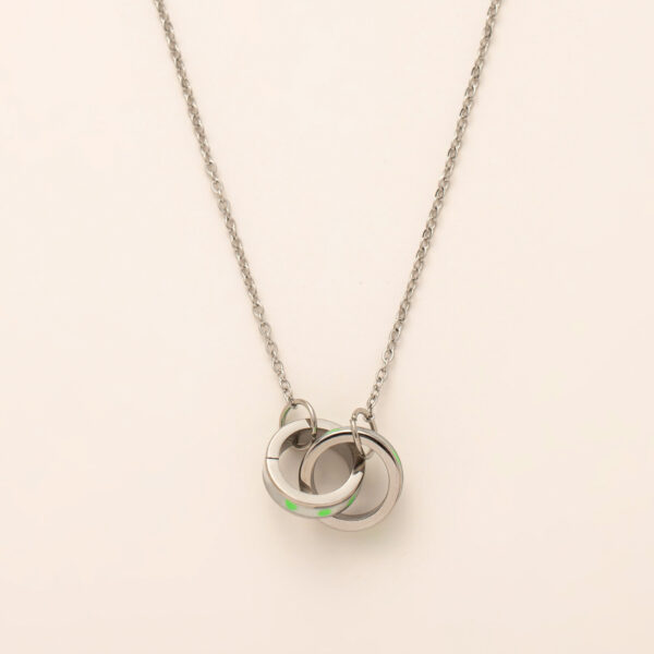 Wholesale Titanium Steel Opal Asymmetrical Choker Necklace Chic Jewelry Accessory For Boutique Resale