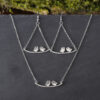 Wholesale Zinc Alloy Love Bird Pendant Earrings And Necklace Set Retro Minimalist Jewelry For Party And Daily Wear