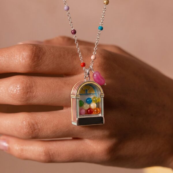 Wholesale Candy Themed Rainbow Circus Tent Beaded Necklace Fairy Tale Style Jewelry Accessory For Gifts