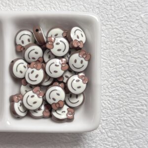 01-brown smiley face / Sold by the piece