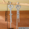 Wholesale Zinc Alloy Heart Rhinestone Tassel Drop Earrings Y2K Boho Chic Fashion Jewelry Accessory Boutique Resale Gift