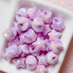 03-light purple / The size is about 12mm, the hole diameter is about 3mm (sold by piece)