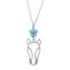 oly-741b1ed6144f13470216231e55370ddc Wholesale Vintage Boho Horse Head Pendant Necklace Zinc Alloy Antique Silver Finish Turquoise Inlay Fashion Accessory