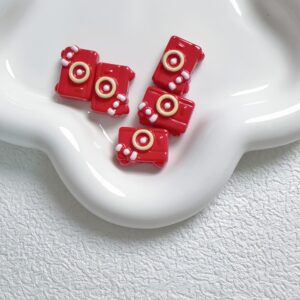08-red / Size is about 20*15mm, hole diameter is 2mm