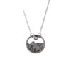 oly-7543fdaec3259412b55f222000d42ceb Wholesale Retro Bohemian Round Openwork Turquoise Mountain Pendant Necklace Antique Silver Finish Gift