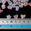Wholesale 50pcs Acrylic Semi-Transparent Candy Color Heart Star Loose Beads for DIY Bracelet Pendant Jewelry Making
