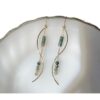 Wholesale Vintage Palace Green Gemstone Tassel Drop Earrings For Women Fashion Jewelry Accessory Boutique Resale Gift