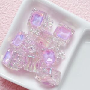 01-light purple / The size is about 13*18mm, the aperture is about 3.7mm