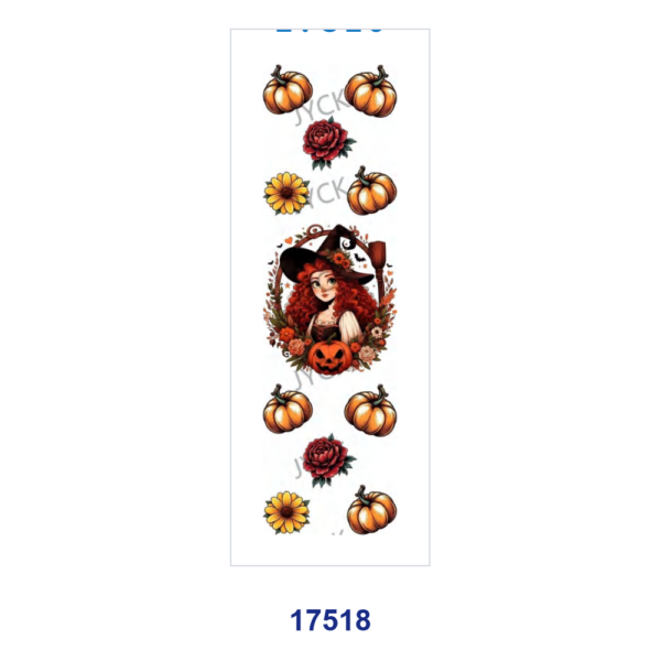 Wholesale 2/8/16pcs Autumn Floral Princess Witch Pattern Pen and Bookmark Stickers UV DTF Wraps OLY Exclusive