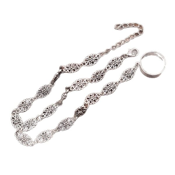 oly-75f884535bd21e662ccb6683b99acab2 Wholesale Vintage Carved Hollow Bracelet Women Antique Silver Anklet Foot Jewelry Fashion Accessory For Everyday Wear