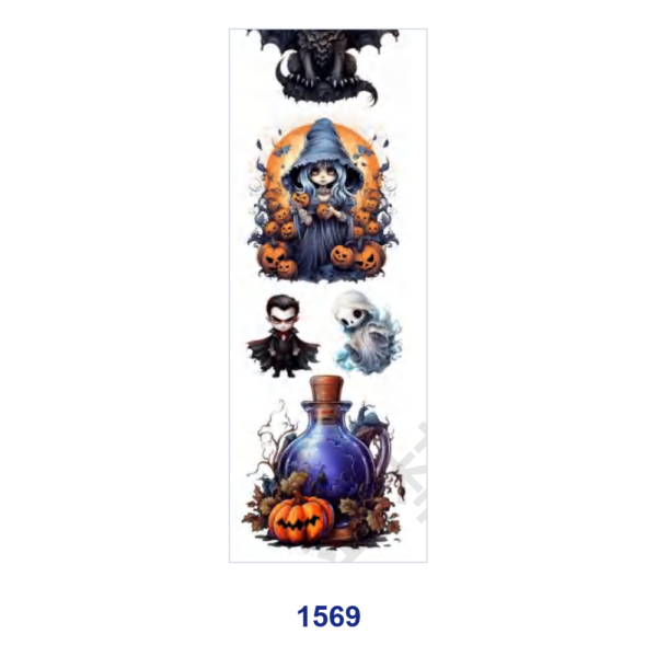 oly-76288648cb324c49f9b0e2998f59260c Wholesale 2/8/16pcs Halloween Pumpkin Witch Haunted House Wolf Spooky Cupcake Quote Art Print Pen and Bookmark Stickers UV DTF Wraps OLY Exclusive