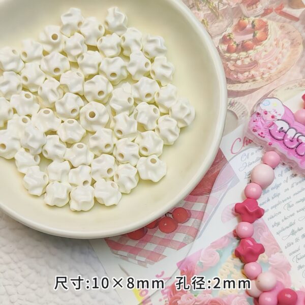 oly-762ad467e12334aab025d4a5785b1723 Wholesale Acrylic Painted Ruffle Beads for DIY Phone Charms Keychains Jewelry Making Fashion Accessory