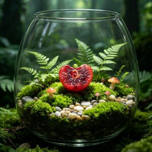 Miniature fruit cute pieces-burgundy cherry / [the sizes are all mini models of about 1cm]