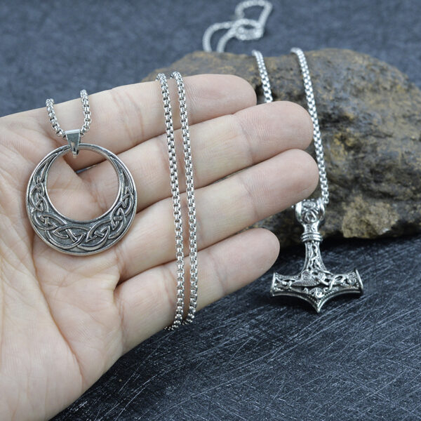 oly-766b9da7c8491076302fe11c2526b0b7 Wholesale Nordic Viking Vintage Anchor Pendant Necklace Rune Design Alloy Jewelry Fashion Accessory Gift