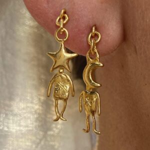 oly-76c5dc62b7935c07d21aef8f97e9f225 Wholesale Star Moon Cartoon Pendant Earrings Vintage Alloy Chic Jewelry Accessory For Women Party Wear Gift