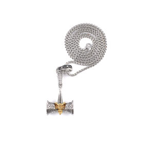Skull hammer pendant necklace