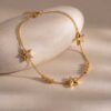 Wholesale Stainless Steel Bracelet With Love Heart And Star Knot Design Unisex Everyday Jewelry