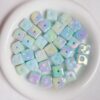 oly-770ae7c7bc38219fe1012e72329f7956 Wholesale UV Colorful Starry Night Luminous Acrylic Cheese Square Loose Beads for DIY Phone Charm Necklace, Fashion Accessory, Party Gift Boutique