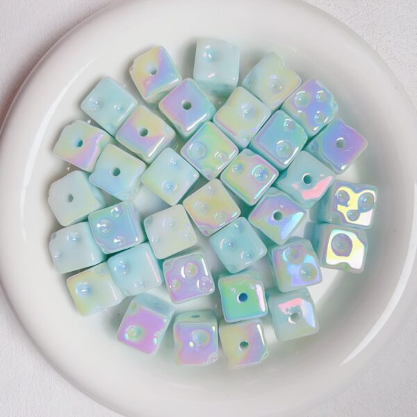 oly-770ae7c7bc38219fe1012e72329f7956 Wholesale UV Colorful Starry Night Luminous Acrylic Cheese Square Loose Beads for DIY Phone Charm Necklace, Fashion Accessory, Party Gift Boutique