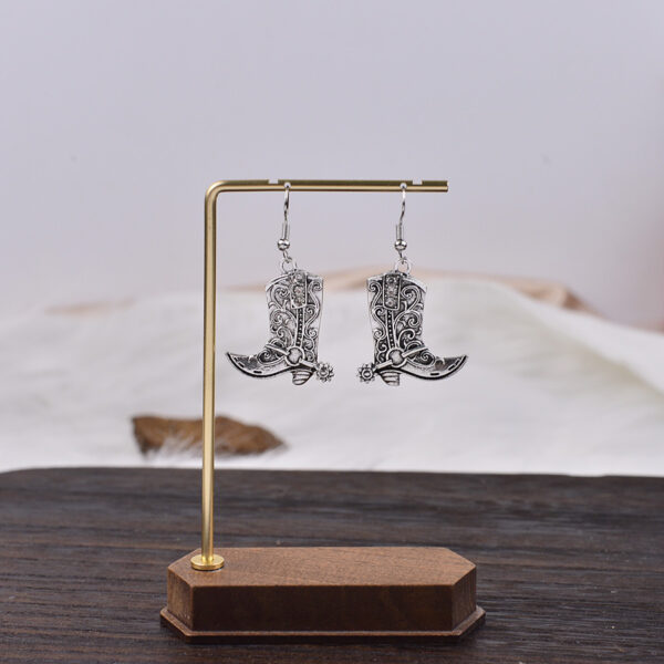 oly-7710fb1a7afca4c5a90eb0cfabd4bd41 Wholesale Alloy Electroplated Retro Cowboy Boot Earrings Necklace Jewelry Set Party Gift