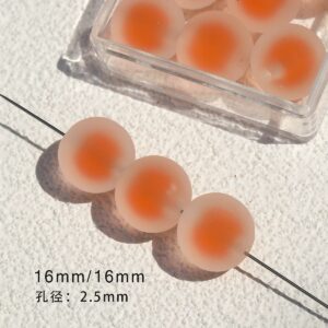 07-orange / Size is about 12mm, hole diameter is about 2.9mm (sold by the piece)