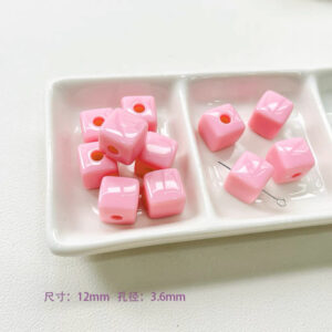 28-pink squares / See picture for size (sold by piece)
