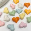 oly-779d37574232964ca8973084a8d72821 Wholesale Acrylic Macaron Heart-shaped Loose Beads for DIY Hair Tie, Bag Charm, Phone Charm Craft Supplies, Gift Boutique Accessory