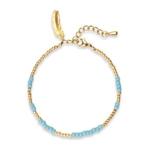 Sky blue beaded bracelet