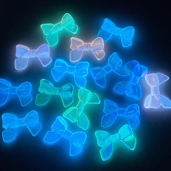 oly-77e2dde8bb188883edf21a44e22727e0 Wholesale Acrylic Loose Beads UV Glow Glitter Bow Mermaid Iridescent DIY Jewelry Making Phone Charm Accessory