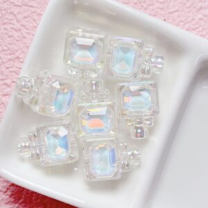 07-White / The size is about 13*18mm, the aperture is about 3.7mm