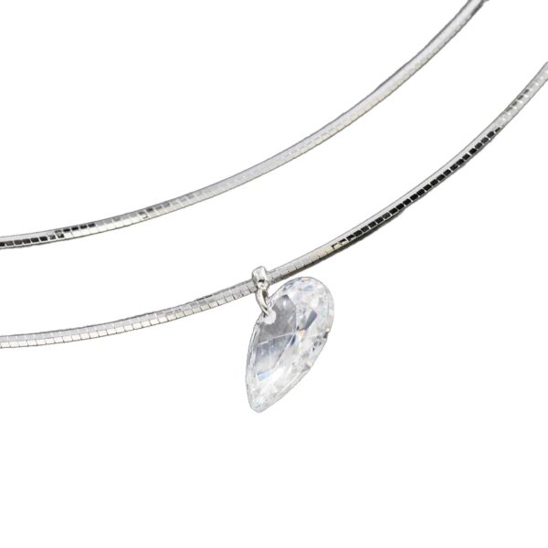 Wholesale Trendy Stainless Steel Geometric Zircon Oval Necklace For Women 18K Gold Plated Fashion Jewelry Accessory Boutique Resale