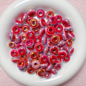 07-red / Size is about 14mm, hole diameter is about 6mm