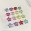 Wholesale Trendy Acrylic Star Beads Electroplated Colorful Loose Beads for DIY Jewelry Making and Layering