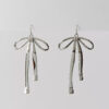oly-7861b1f2f6a41593cf88d81729363446 Wholesale Chic Bow Earrings Silver Tone Electroplated Copper Party Wear Jewelry Accessory
