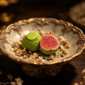 Mini half-cut fruit-dark green guava