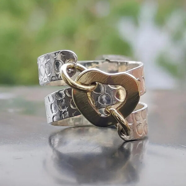 Wholesale Retro Silver Heart Shape Ring Women S Alloy Jewelry Casual Party Gift Fashion Accessory