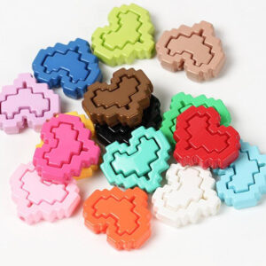 14-love frame-random color mixing / Heart frame 30 * 26mm, inner core 20 * 14mm (sold by piece)