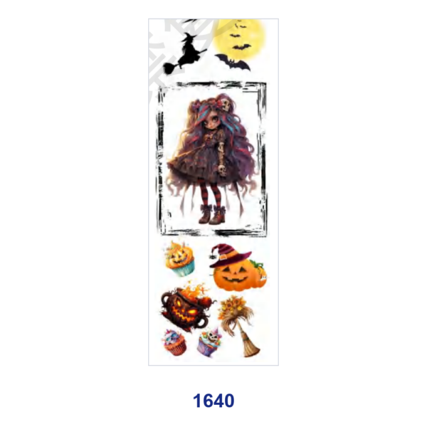 oly-79048d756e39269ee62347cf33ff4df3 Wholesale 2/8/16pcs Halloween Dark Girl Pumpkin Witch Print Pen and Bookmark Stickers UV DTF Wraps