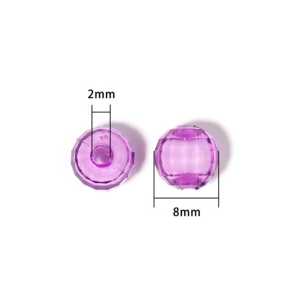 oly-7989af281c42aa54c9ac8d164b513b2d Wholesale Faceted Acrylic Bead Mix - Colorful Transparent Round Loose Beads for DIY Bracelet and Necklace Jewelry Making Craft Supply